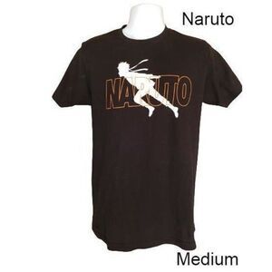 Men's Naruto Graphic Tee Naruto Running Silhouette Black Medium NWOT